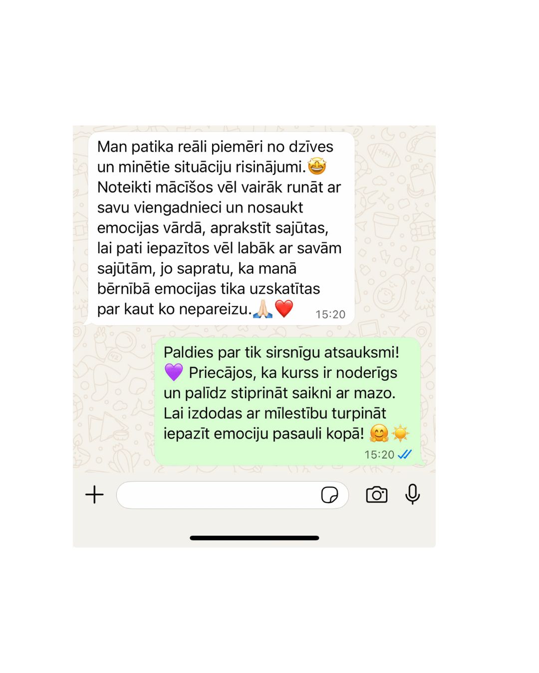 Atsauksme no vecāka